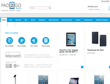 Tablet Screenshot of pad2go.net